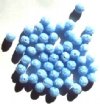 50 8mm Satin Blue Glass Rose Beads